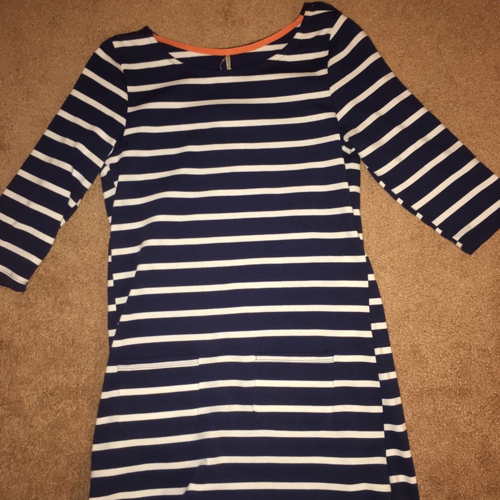 Navy and white dress